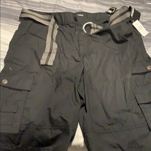 Black cargo shorts